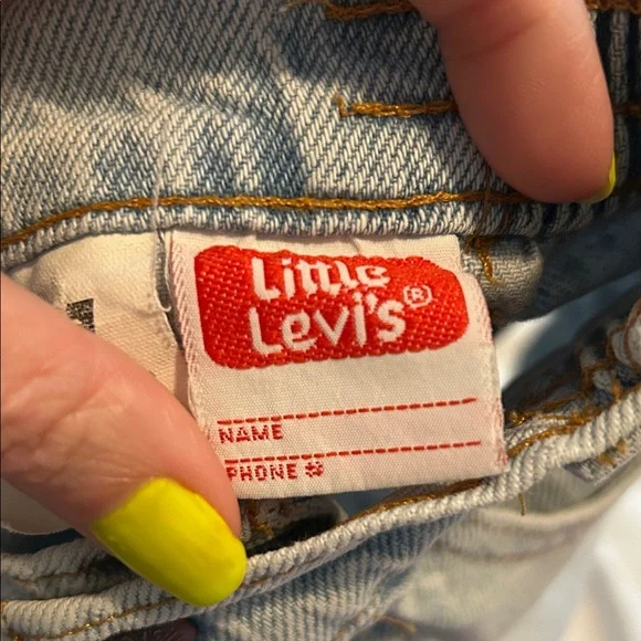 Vintage orange tab Levi’s Light Blue Kids Denim Shorts - Picture 4 of 5